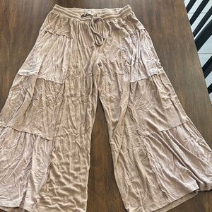 POL Women's Tan Wide-Leg Pants